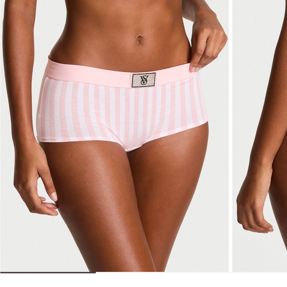 Victoria's Secret Pink and White Striped Panties